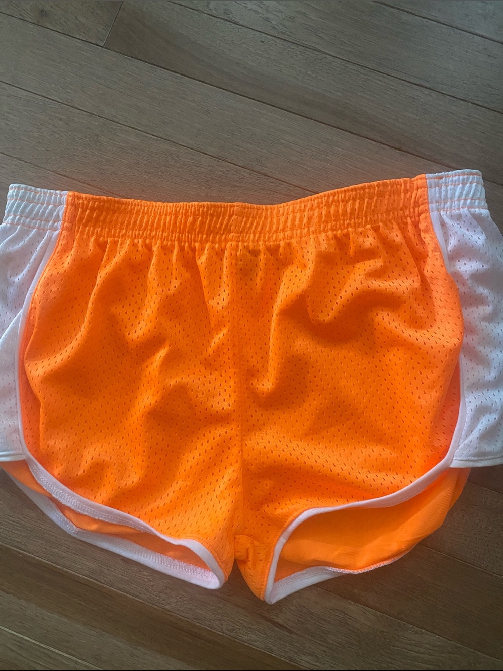 Classy Jr neon orange mesh athletic shorts size Large